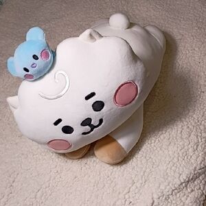 BT21 Charming White and Pink Stuffed Animal with Blue Accent‎